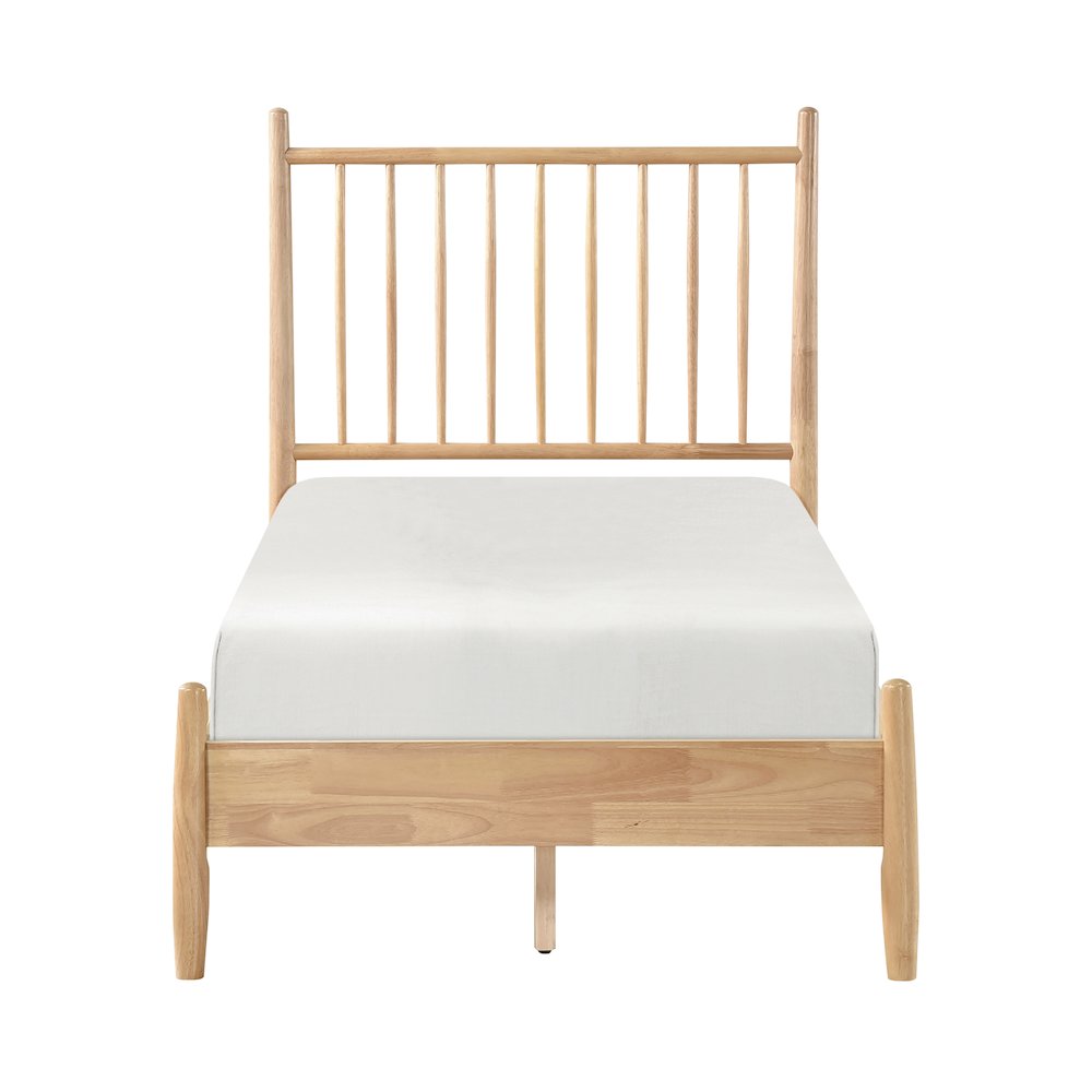 Brickell Rubberwood Twin Platform Bed in Natural. Picture 4