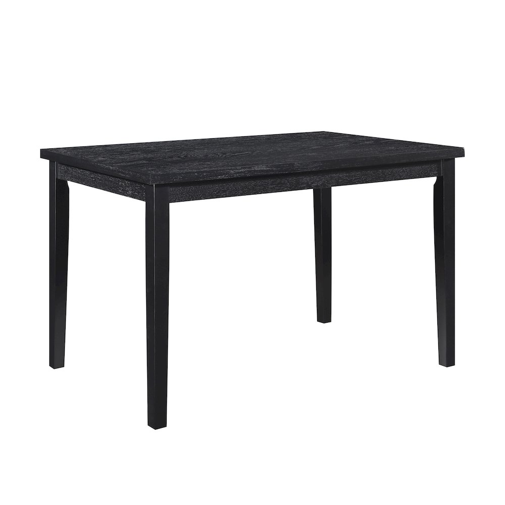 Andreas Asian Hardwood 5-Piece Dining Set in Black. Picture 2