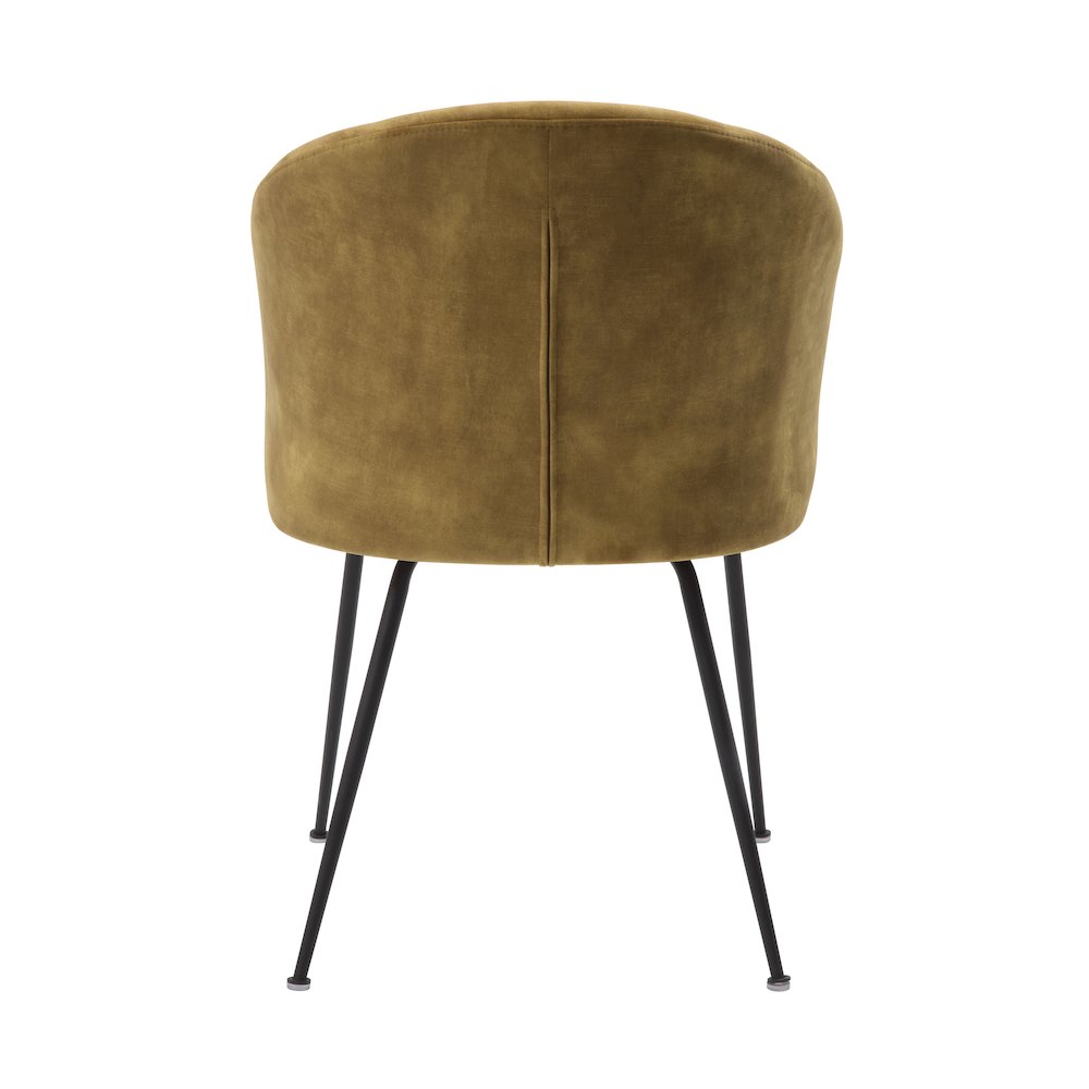 Cosimo Velvet Dining Room Side Chair, set of 2 in Mustard. Picture 3