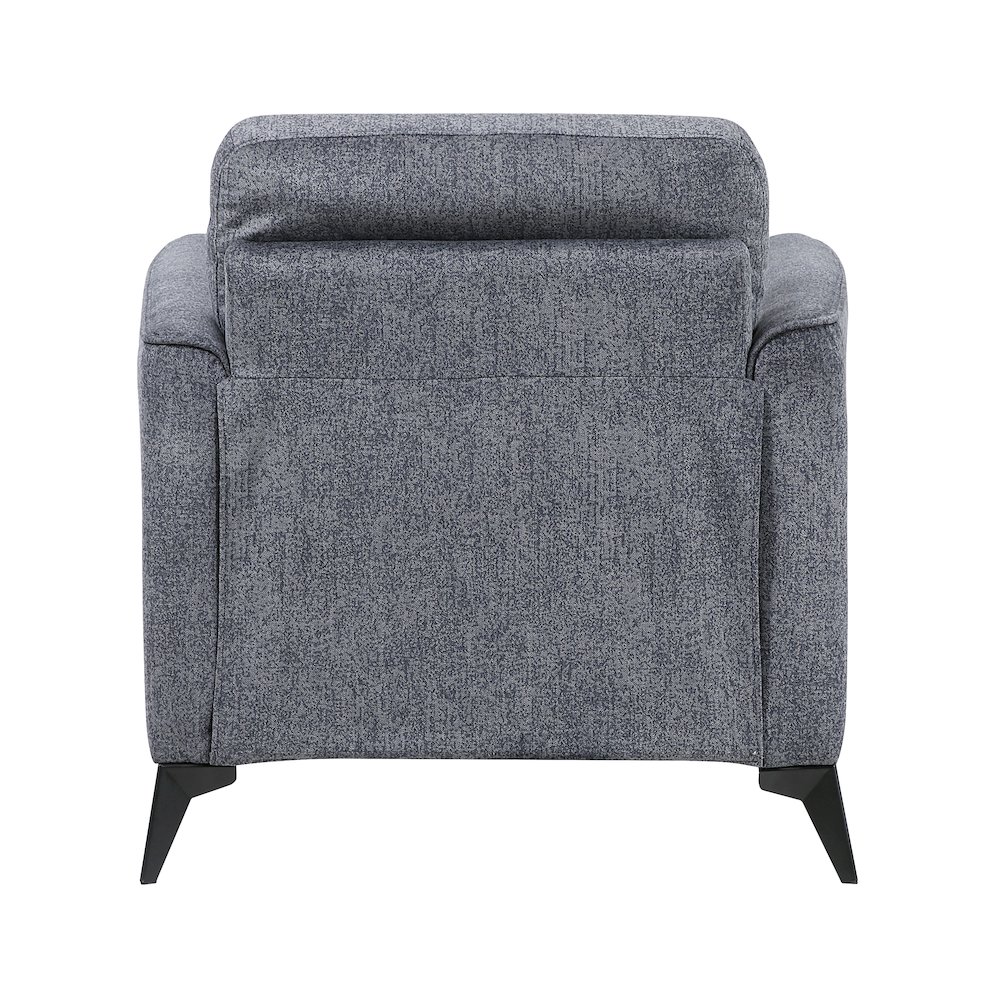Tellot Microfiber Chair in Dark Gray. Picture 4