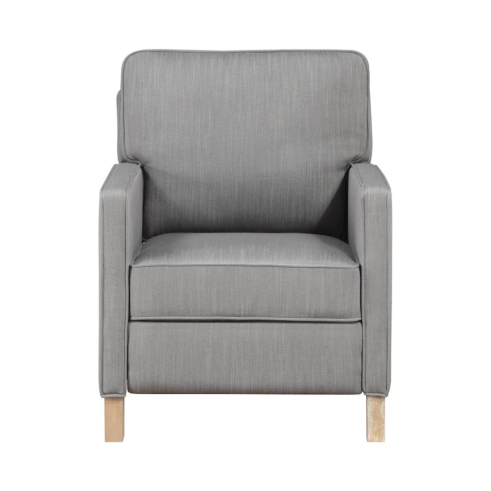 Hampstead Textured Push Back Reclining Chair in Gray. Picture 5