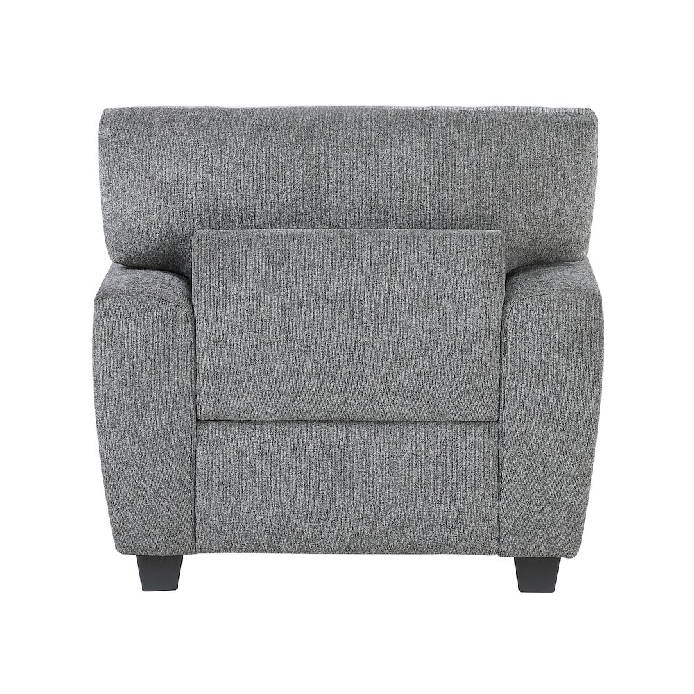 Isabel Chenille Chair in Dark Gray. Picture 3