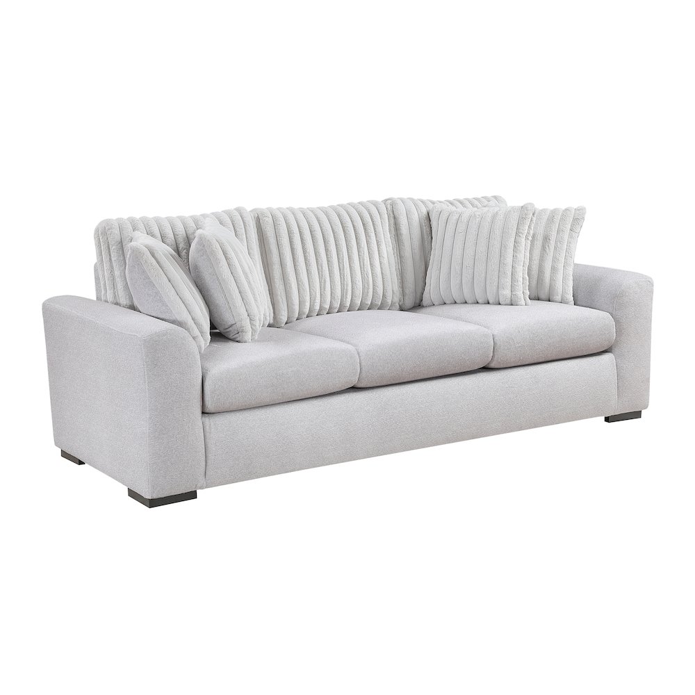 Athena Textured Sofa in Gray. Picture 1