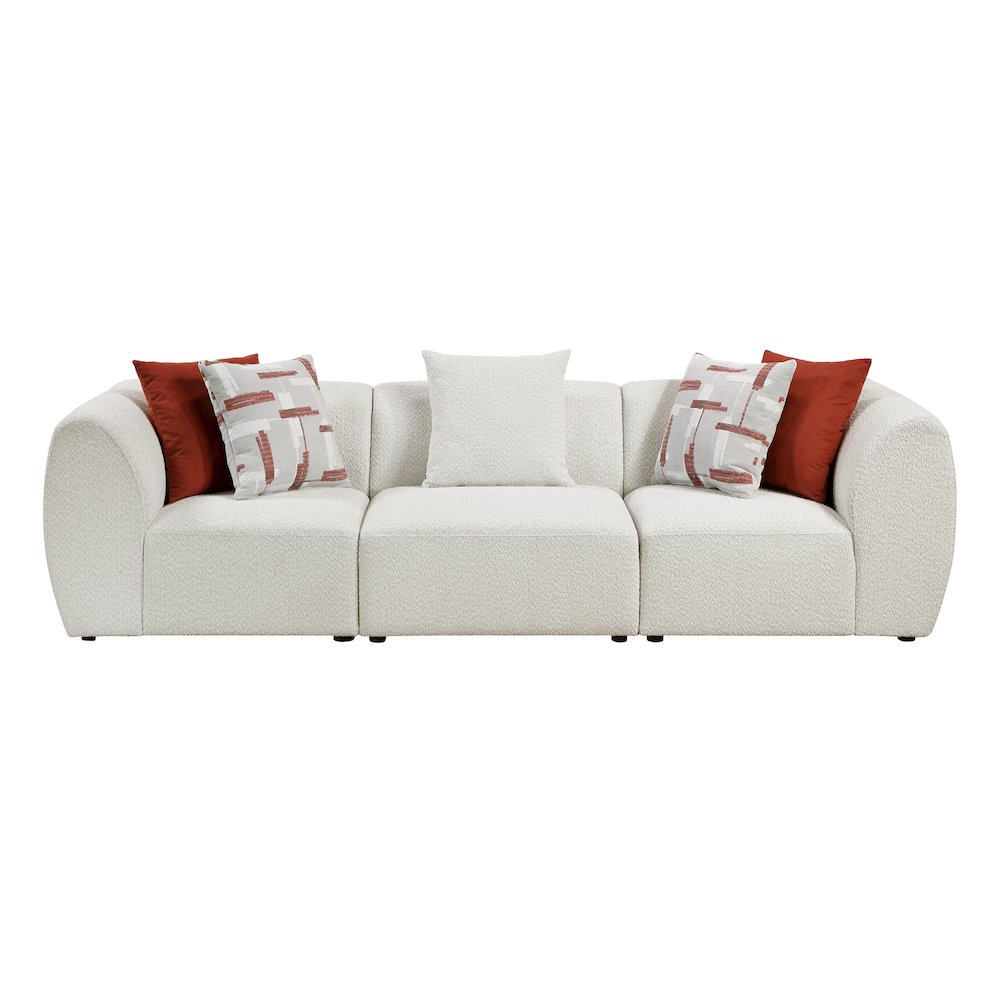 Franz Chenille Sofa in Beige. Picture 4