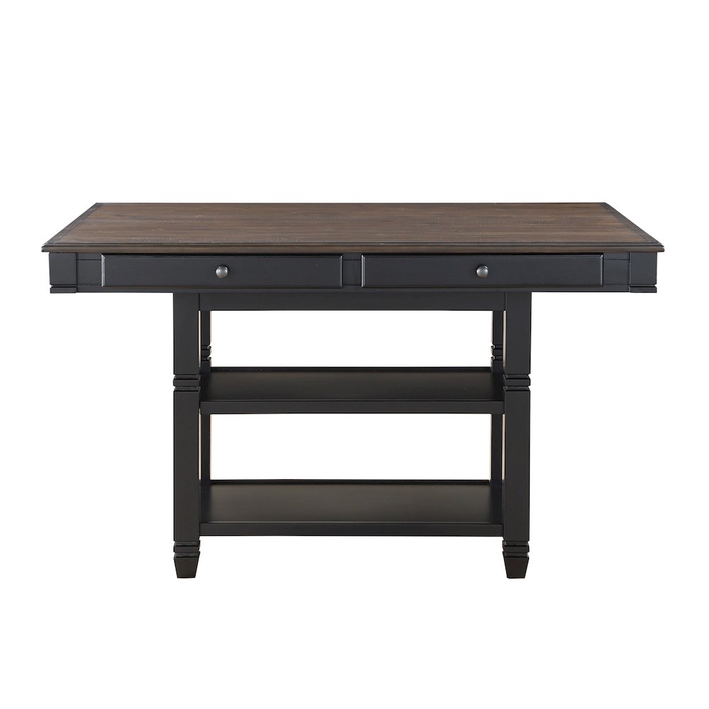 Baywater Wood Counter Height Table in Natural and Black Finish. Picture 3