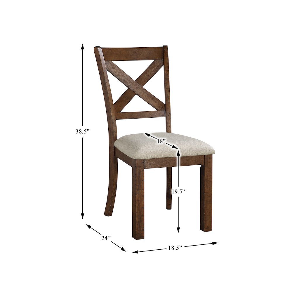 Bonner Textured Dining Room Side Chair, set of 2 in Beige. Picture 4