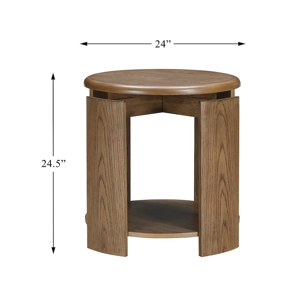 Ellis Asian Hardwood End Table in Brown. Picture 5