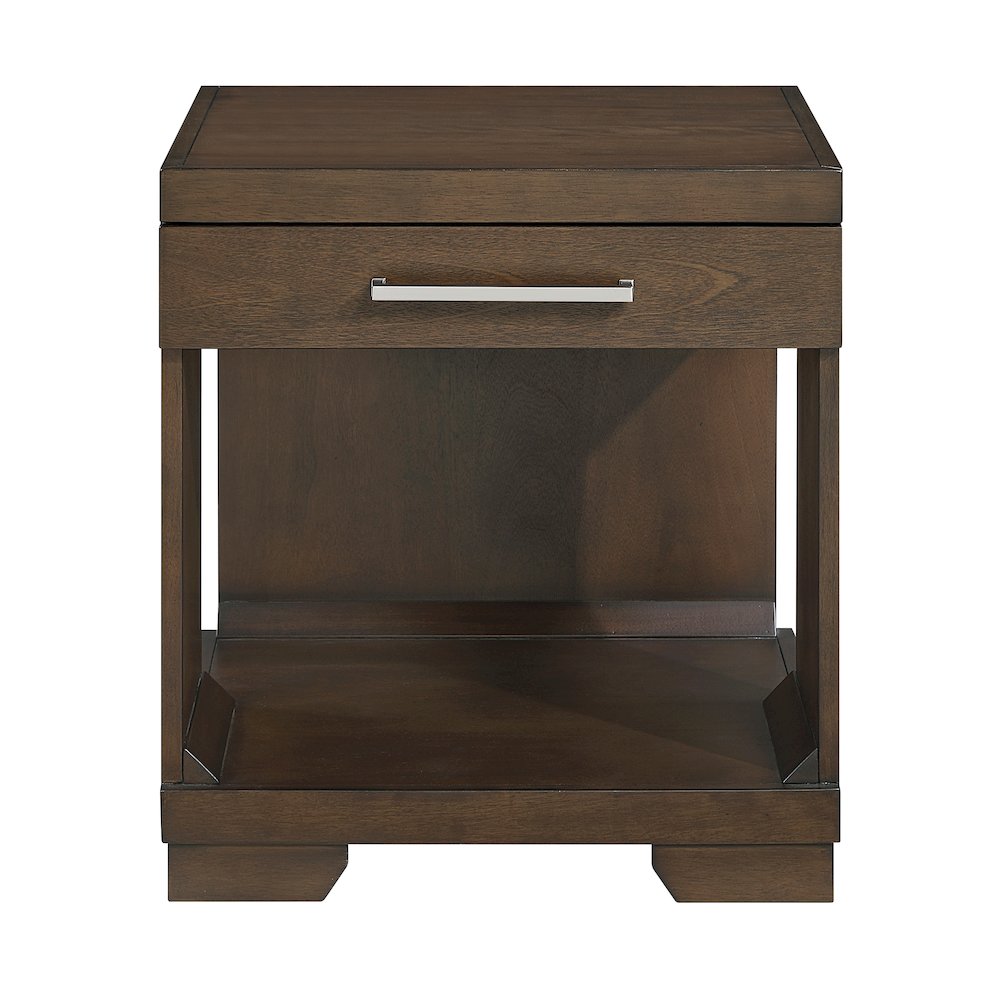 Duncan Asian Hardwood End Table in Espresso. Picture 4