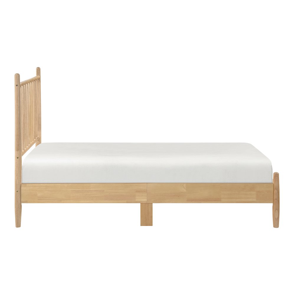 Brickell Rubberwood Twin Platform Bed in Natural. Picture 7