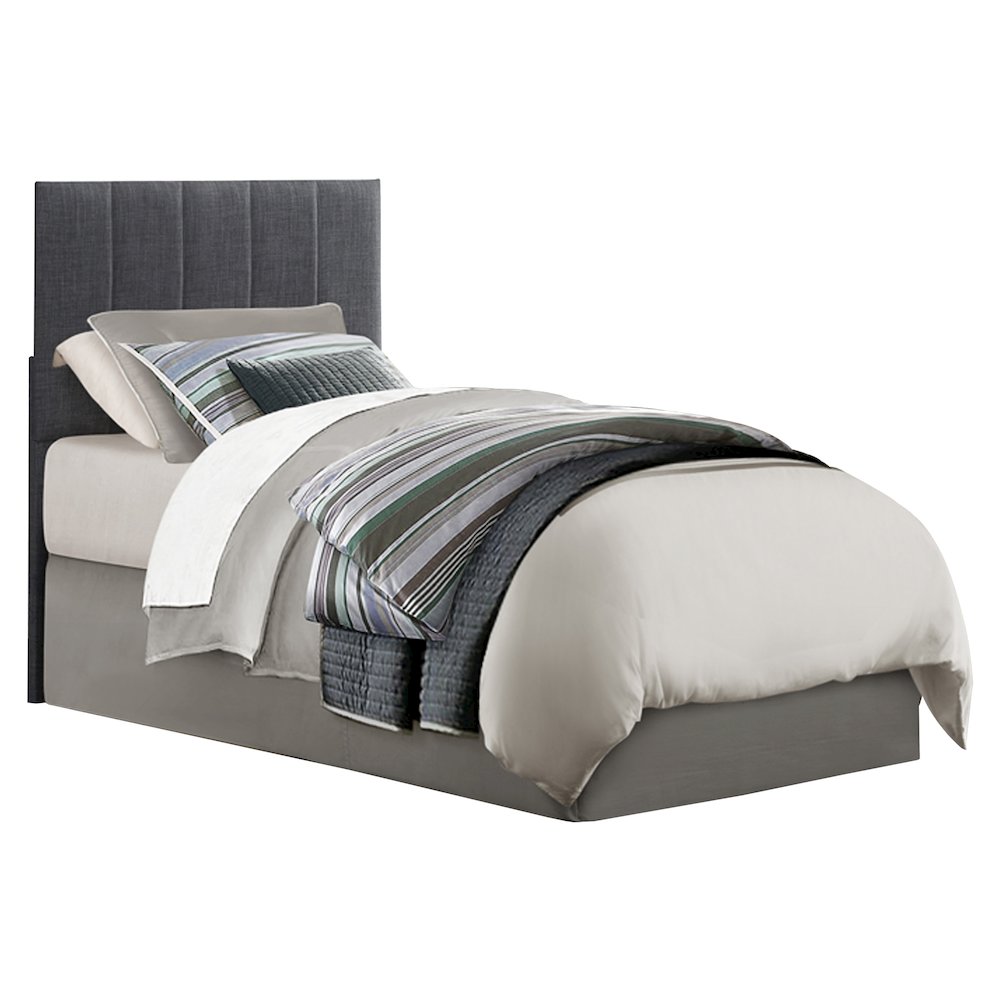 Potrero Fabric Twin Upholstery Panel Headboard in Gray. Picture 1