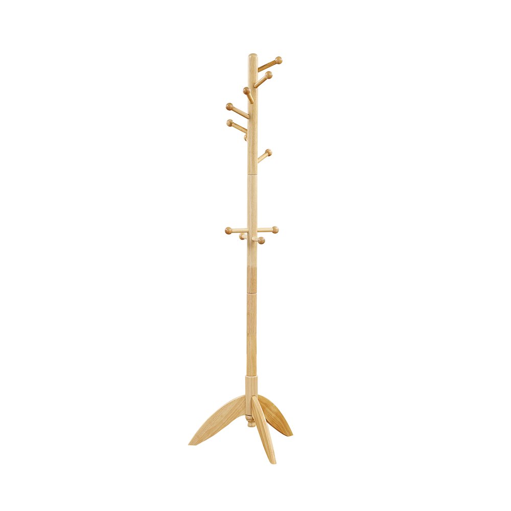 Moe Rubberwood Coat Rack in Natural. Picture 1
