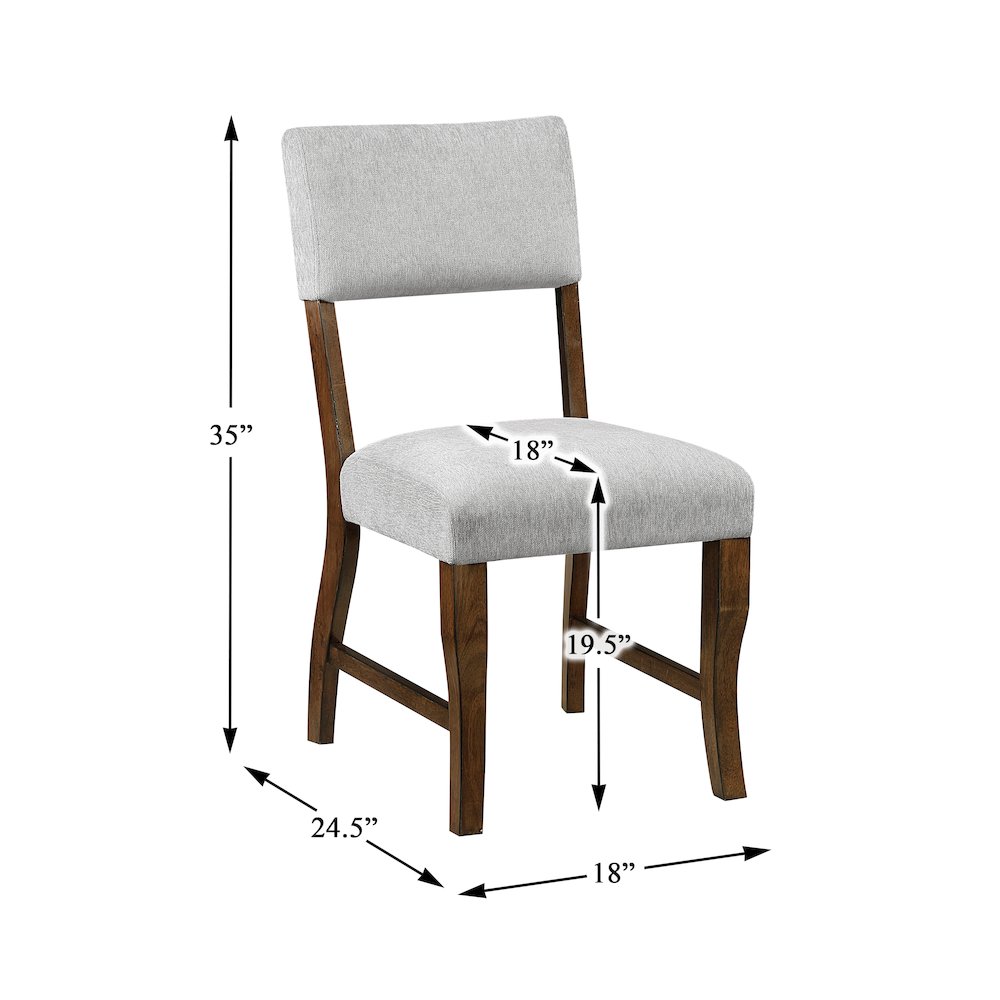 Aiden Chenille Side Chair in Gray. Picture 5