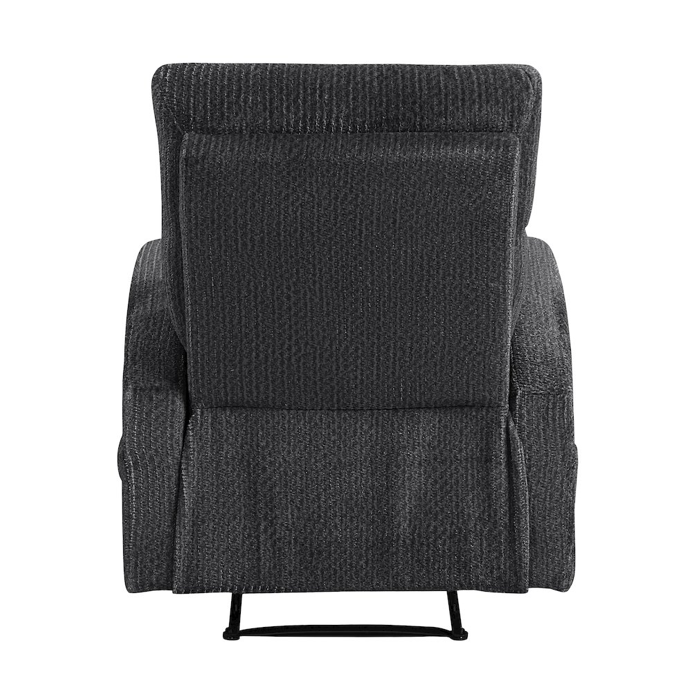 Allen Microfiber Reclining Chair in Dark Gray. Picture 2