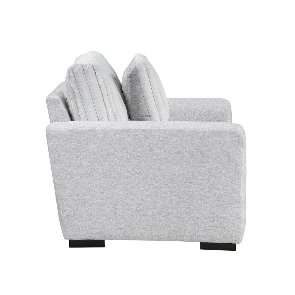 Athena Textured Chair in Gray. Picture 8
