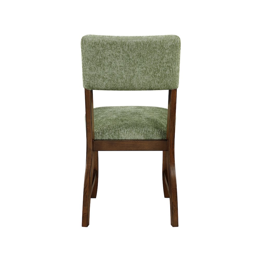 Aiden Chenille Side Chair in Olive. Picture 3