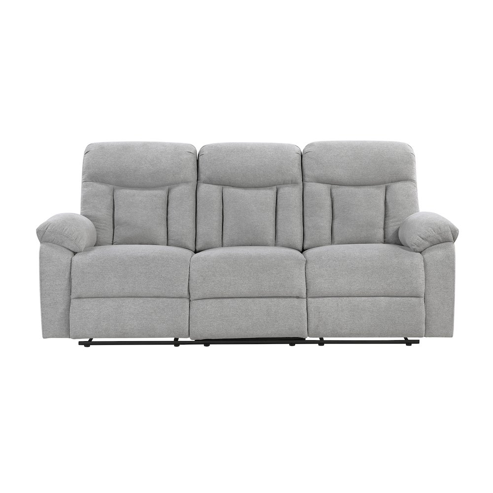 Jules Chenille 3pc Set: Sofa, Love, Chair in Gray. Picture 4