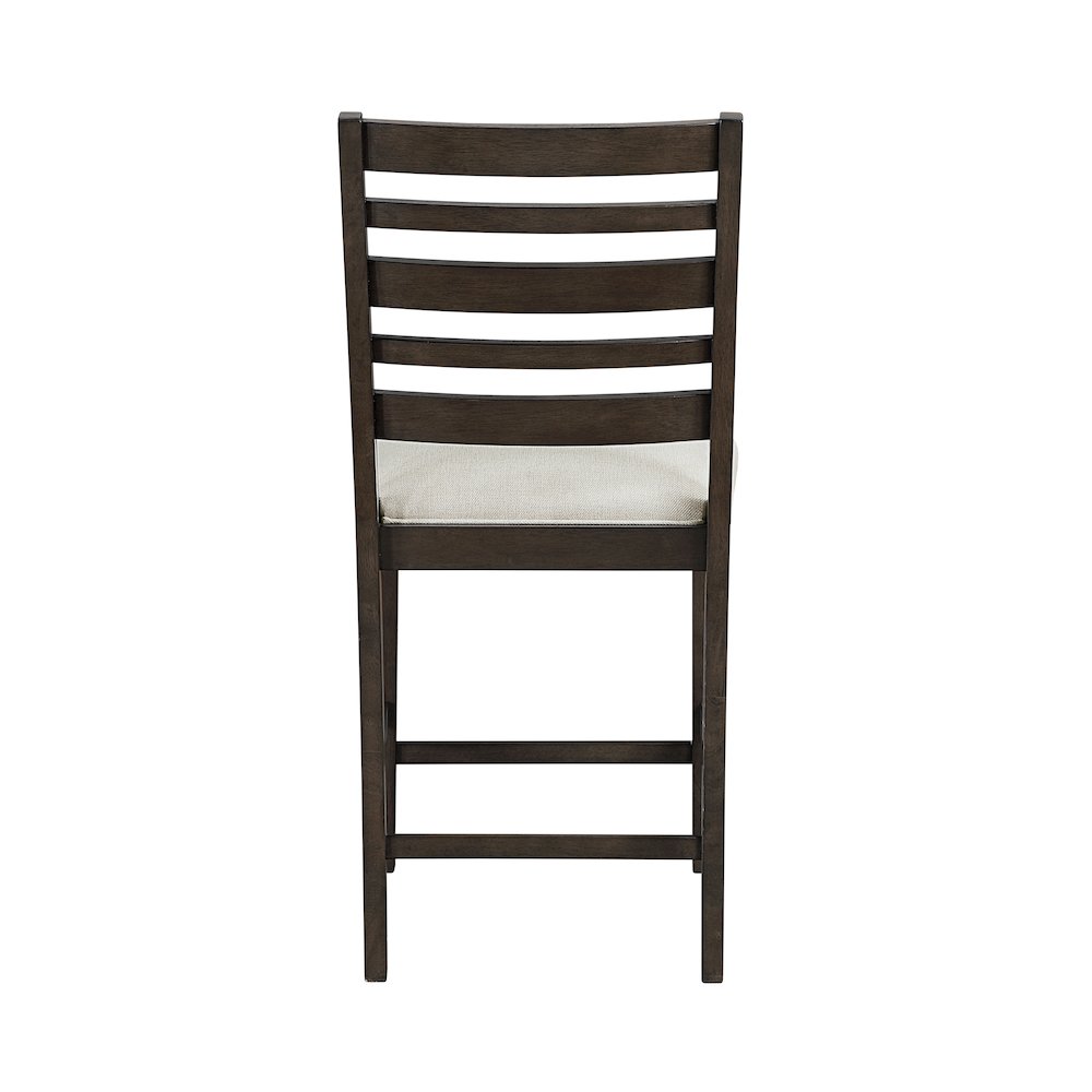 Victoria Asian Hardwood Counter Height Chair, Set of 2 in Dark Espresso. Picture 4