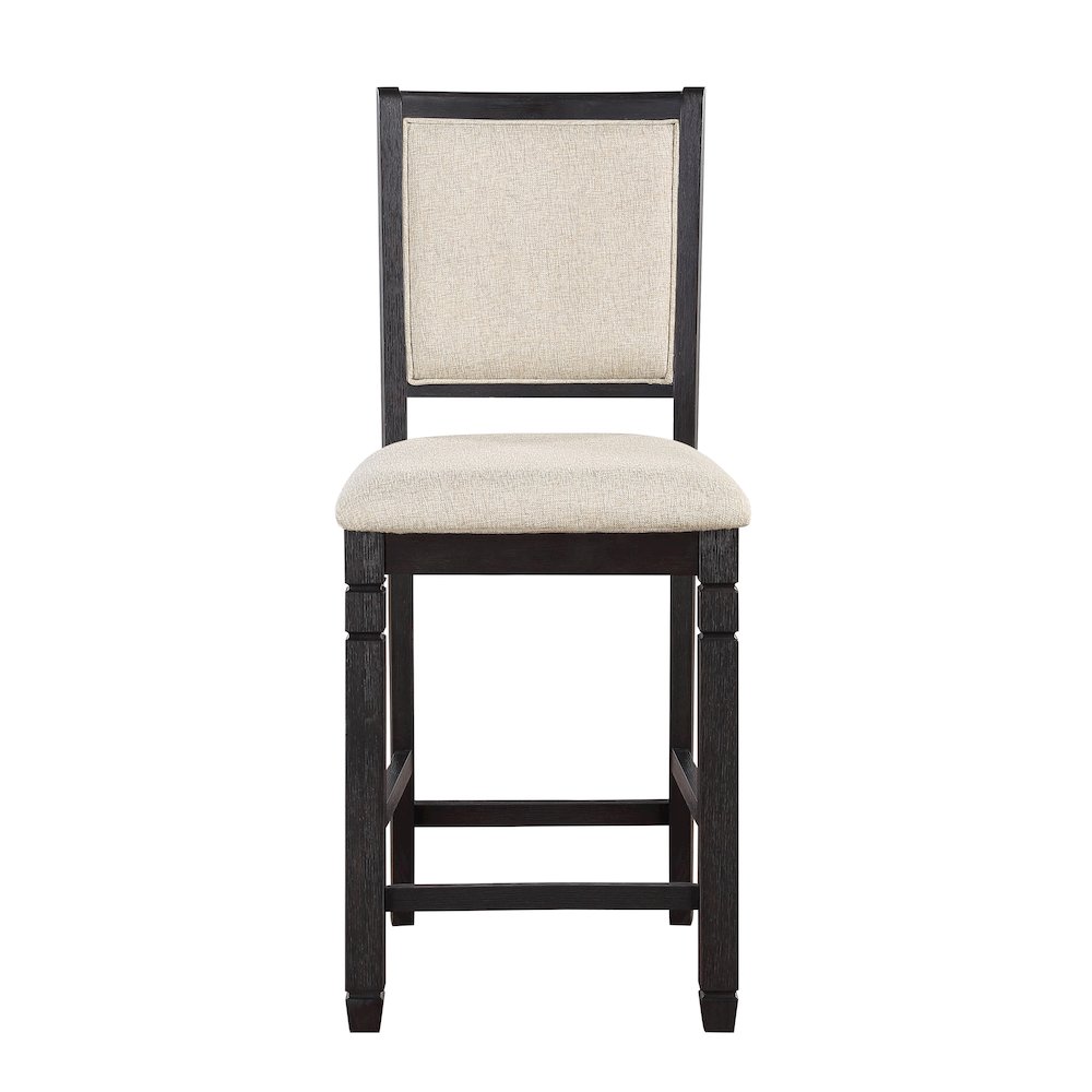 Asher Textured Counter Height Chair, set of 2 in Beige. Picture 3