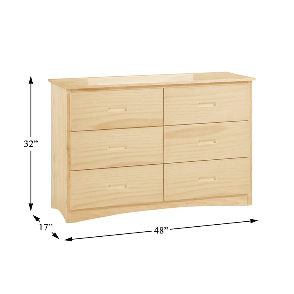 Bartly Pine Dresser in Natural Pine. Picture 4
