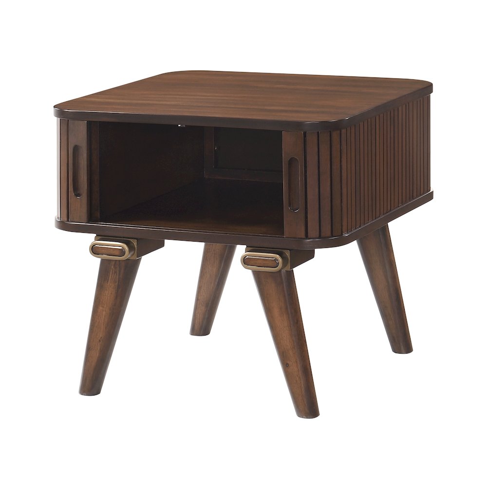 Monroe Asian Hardwood End Table in Mango. Picture 8