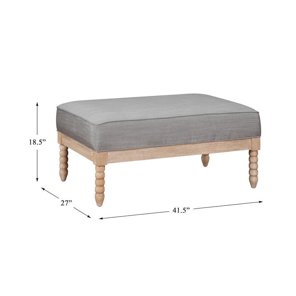 Hampstead Textured Ottoman in Gray. Picture 4