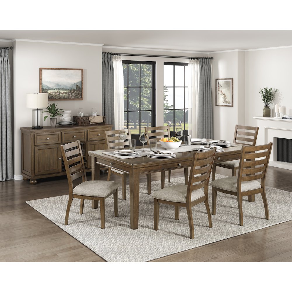 Tigard Acacia Veneer Dining Room Server in Cherry. Picture 2