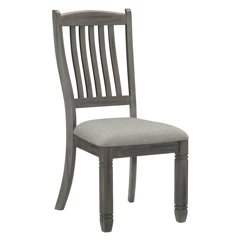 Granby Textured Dining Room Side Chair, set of 2 in Gray. Picture 1
