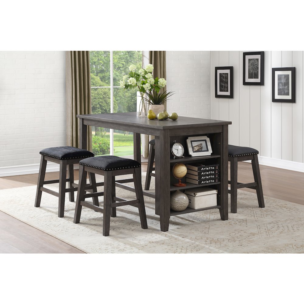 Timbre Wood Counter Height Dining Table in Gray. Picture 2