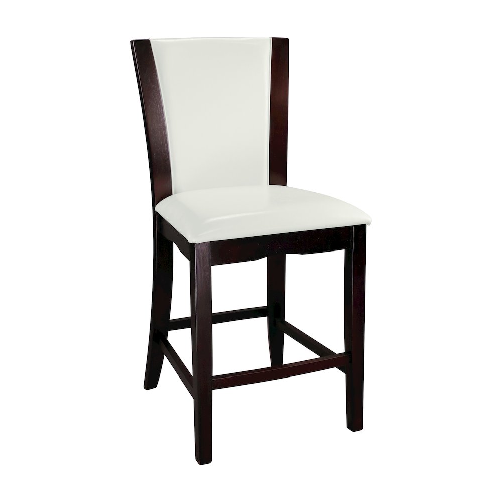 Daisy Wood Counter Height Dining Chair, set of 2 in White. Picture 1