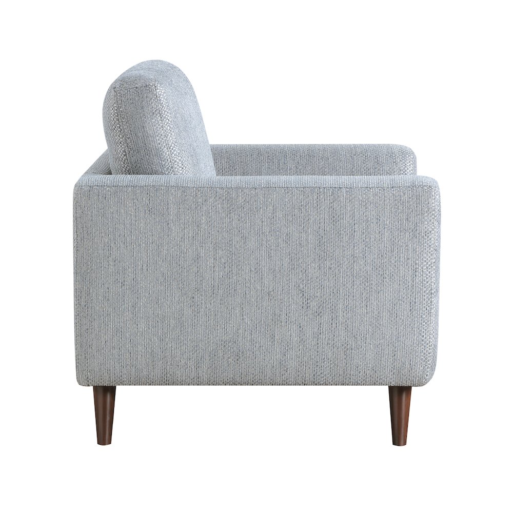 Broadway Chenille Chair in Blue-Gray. Picture 6