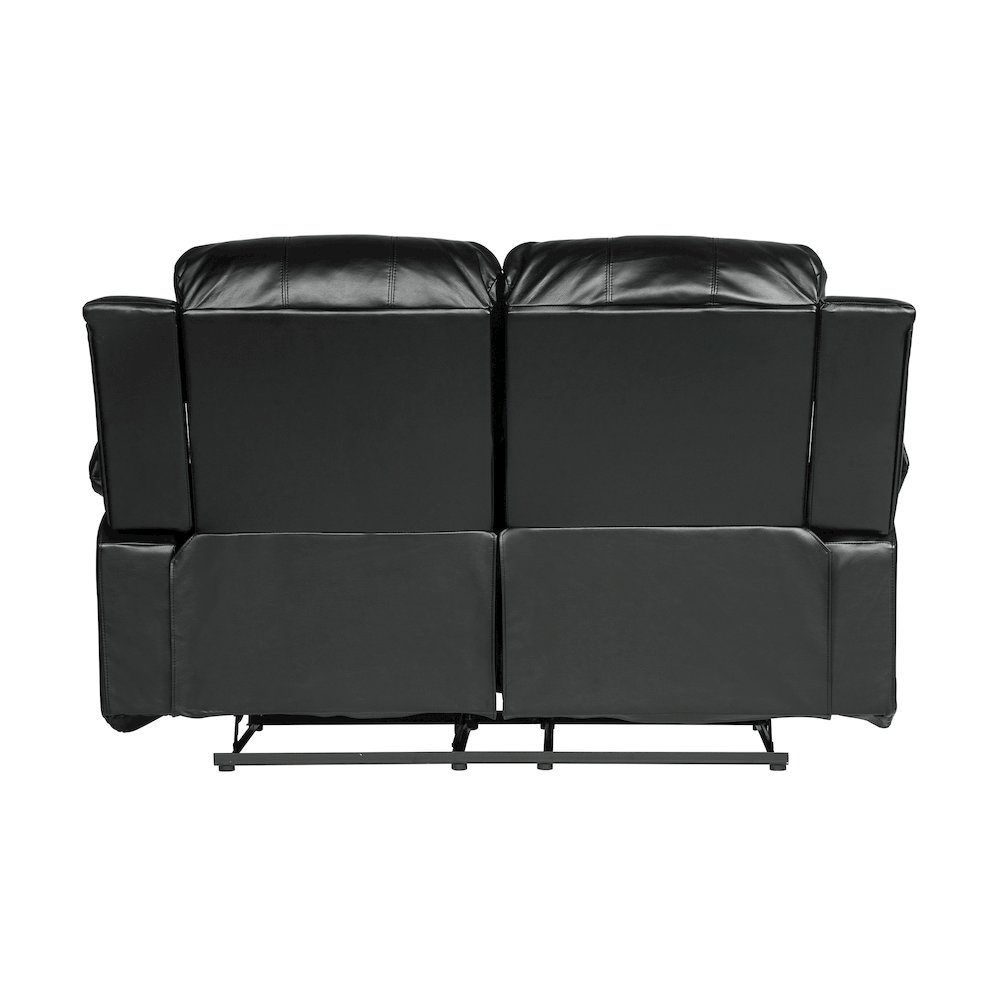 Cranley Microfiber Double Reclining Loveseat in Brown. Picture 4