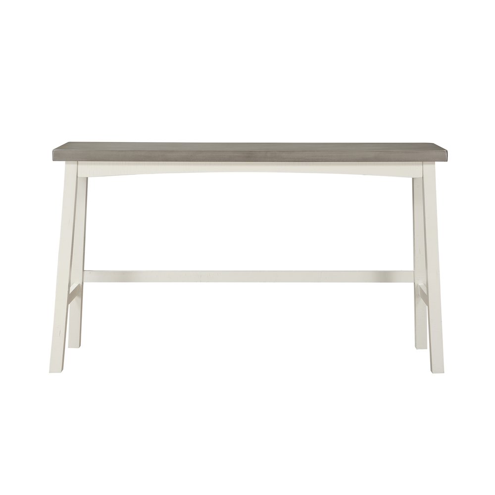Caspian Solid Wood Pub Height Set (set of 4) in White and Coffee. Picture 3