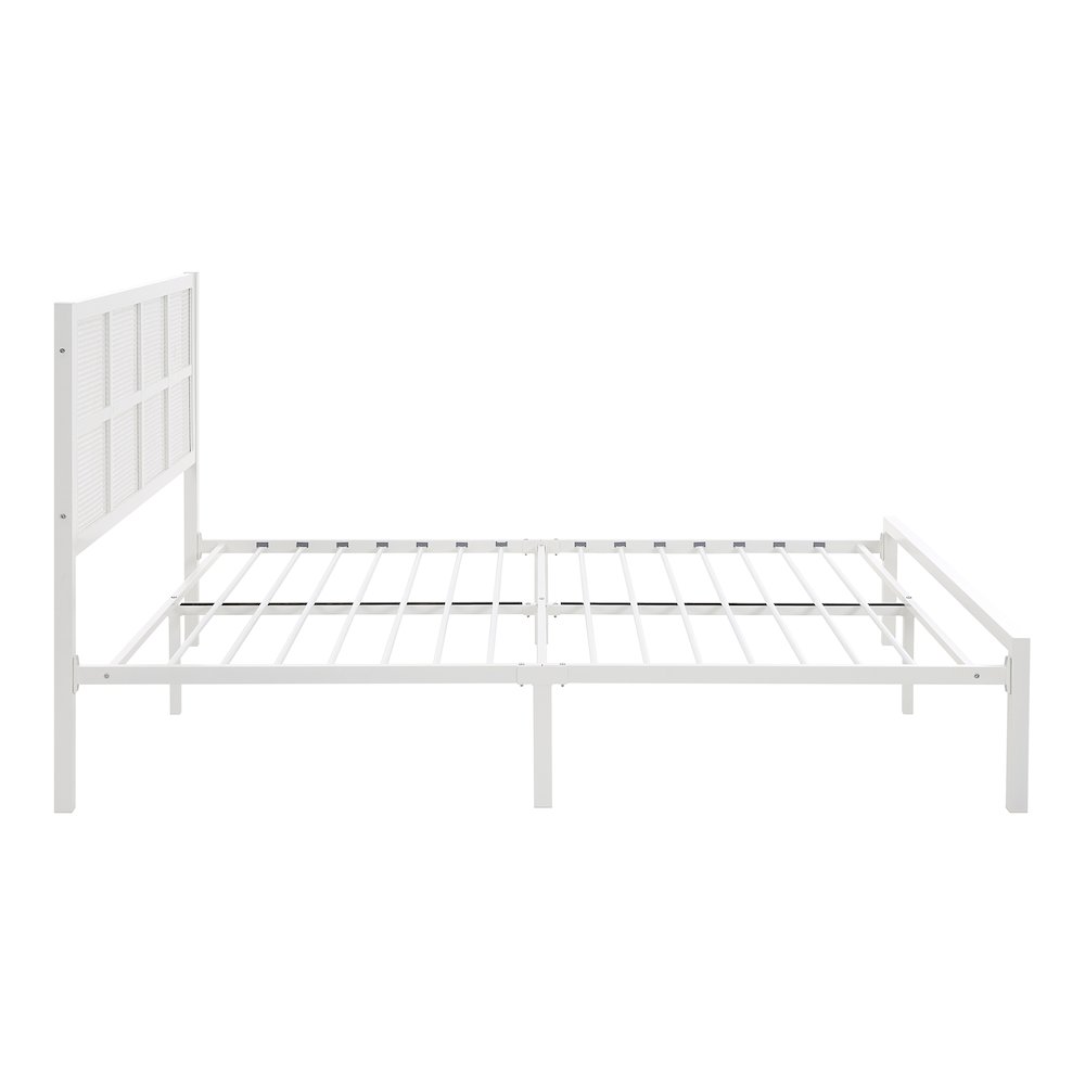Sanibel Metal Queen Metal Platform Bed in White. Picture 8