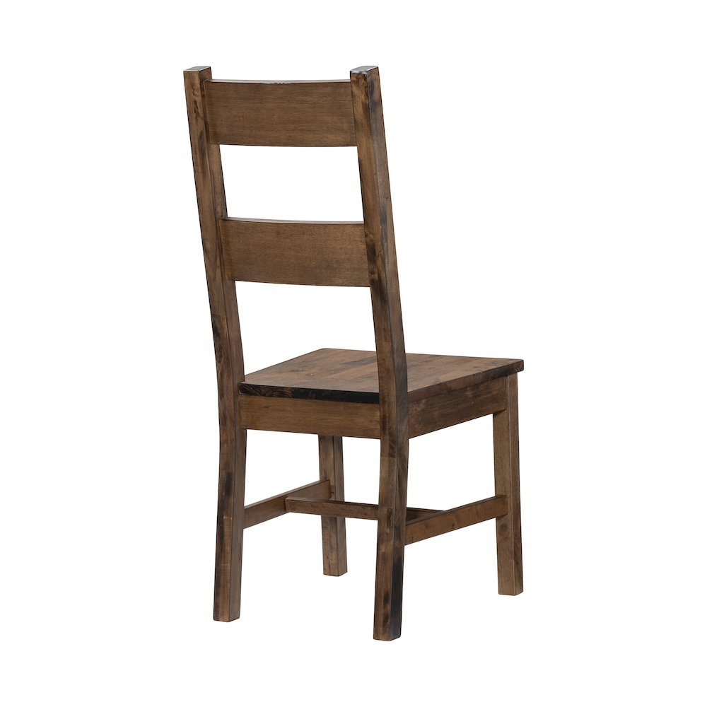 Jerrick Solid Wood Dining Room Side Chair, set of 2 in Burnished brown. Picture 3