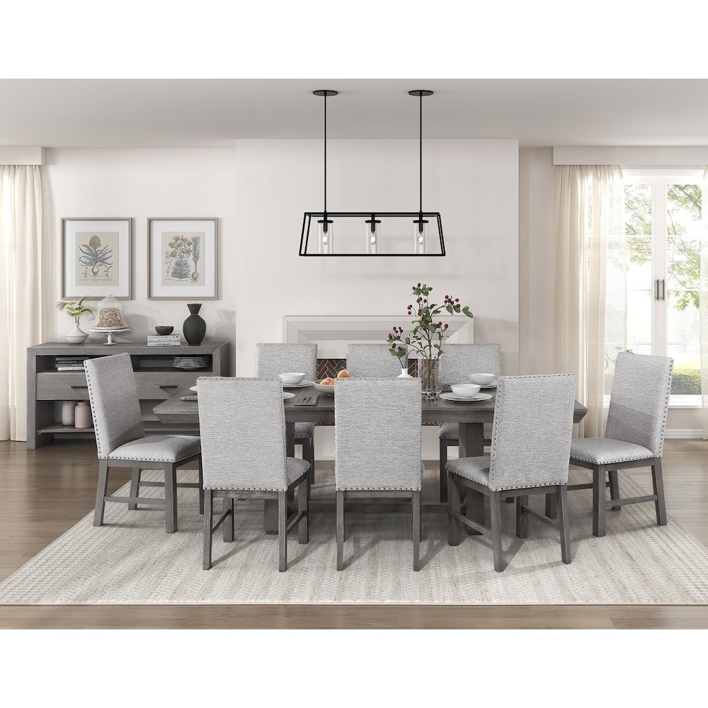 Gresham Acacia Veneer Dining Room Server in Gray. Picture 2