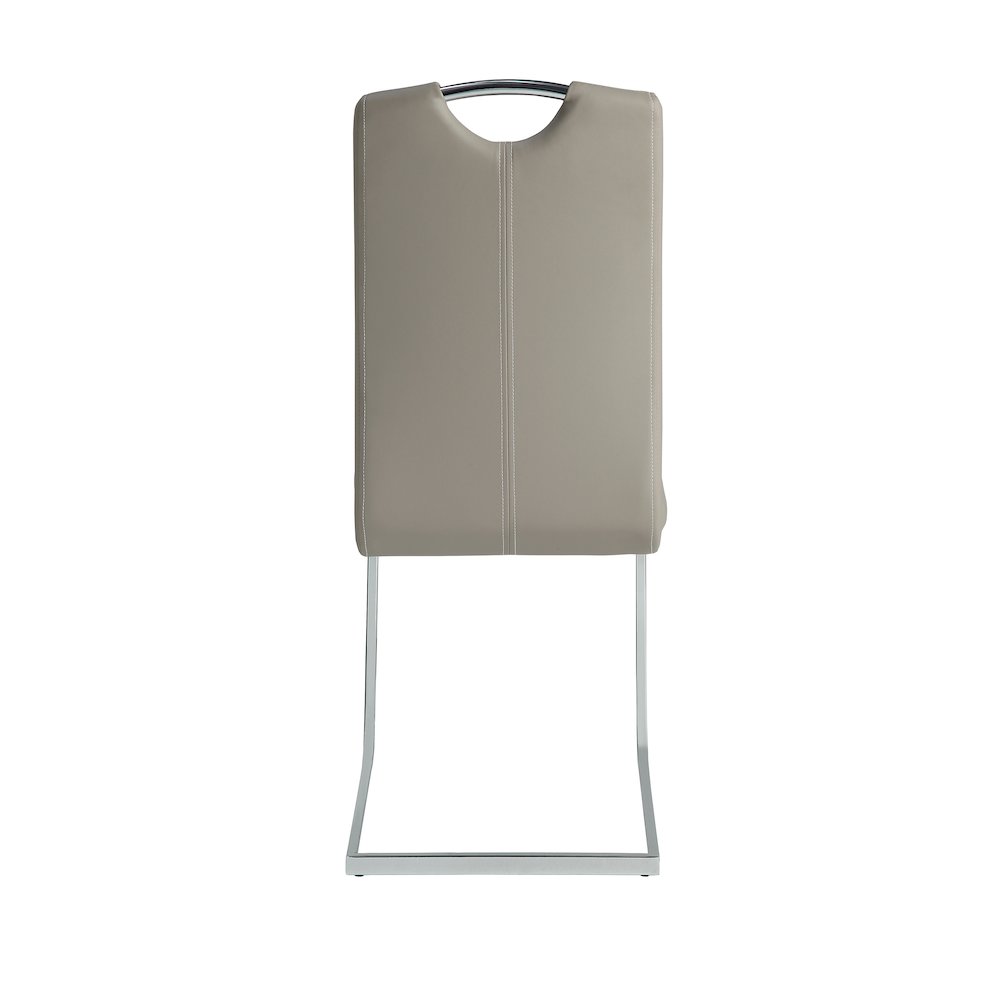 Glissand Metal Dining Room Side Chair, set of 2 in Gray. Picture 3