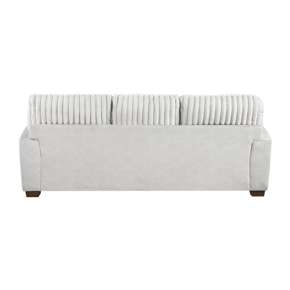 Santiago Microfiber 3pc Set: Sofa, Loveseat, Chair in Light Gray. Picture 7