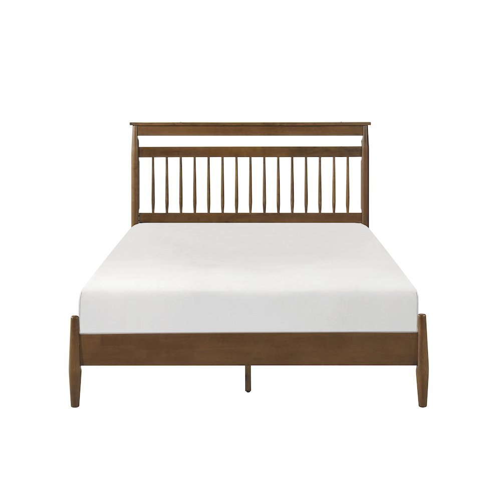 Arlo Asian Hardwood Queen Platform Bed in Chestnut. Picture 4