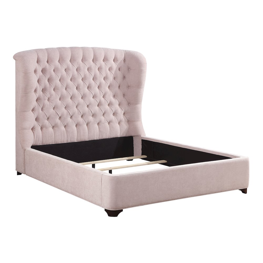 Cameo Chenille Full Upholstery Bed in Pink. Picture 2