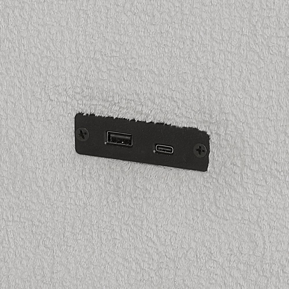 Desmond Textured Convertible Armless 2-Seater with Pull-out Bed in Gray. Picture 14