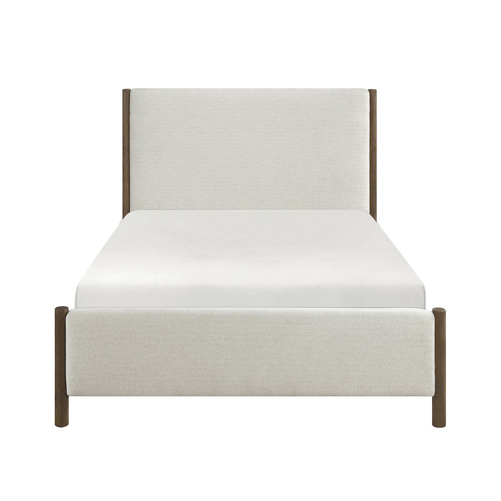 Julian Chenille California King Platform Bed in Beige. Picture 3