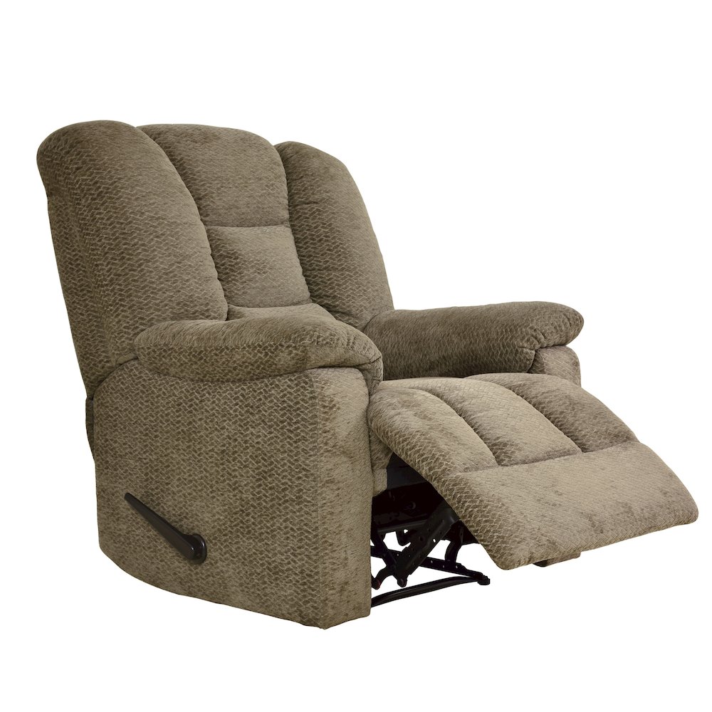 Kaylene Chenille Reclining Chair in Brown. Picture 6