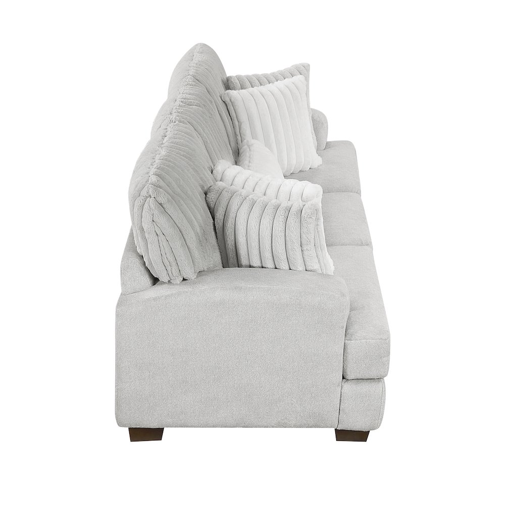 Santiago Microfiber Sofa in Light Gray. Picture 7