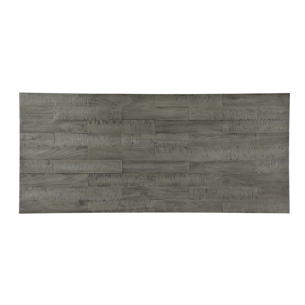 Auburndale Asian Hardwood Counter Height Dining Table in Light Gray. Picture 7