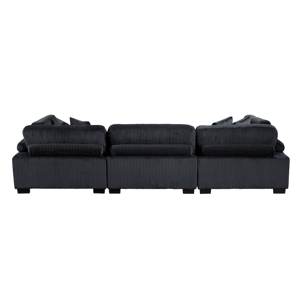 Traverse Corduroy Sofa in Black. Picture 3