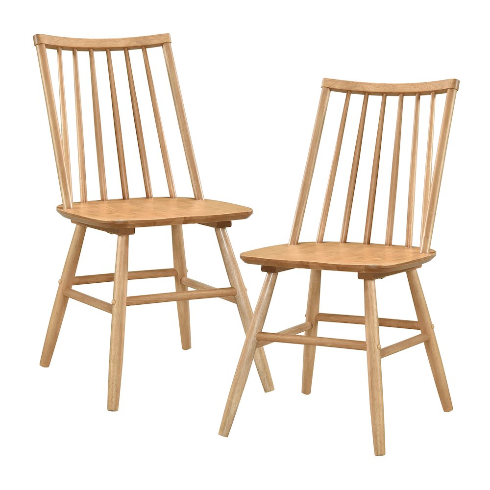 Pratter Wood Dining Room Side Chair, set of 2 in Natural Oak Finish. Picture 1