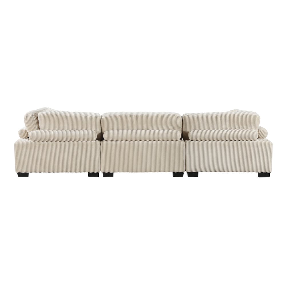 Traverse Corduroy Sofa in Beige. Picture 3