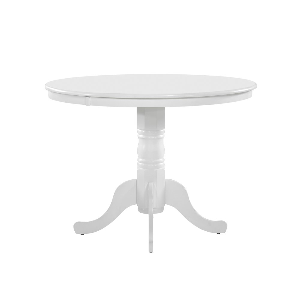 Shelby Wood Veneer Dining Room Table in White. Picture 1