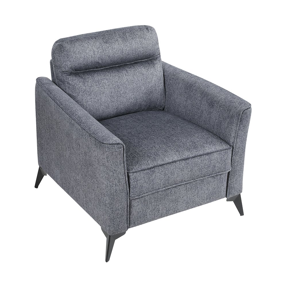 Tellot Microfiber Chair in Dark Gray. Picture 2