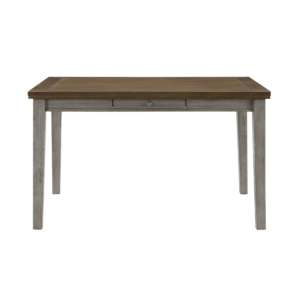 Tigard Wood Counter Height Dining Room Table  in Cherry and Gray. Picture 3